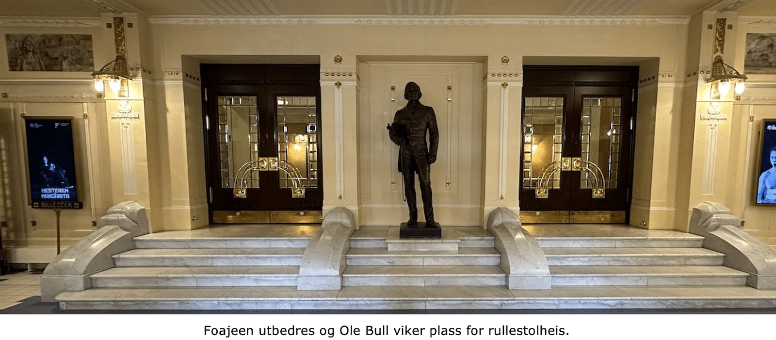 Stolene i Store Scene skal oppgraderes/restaureres.
